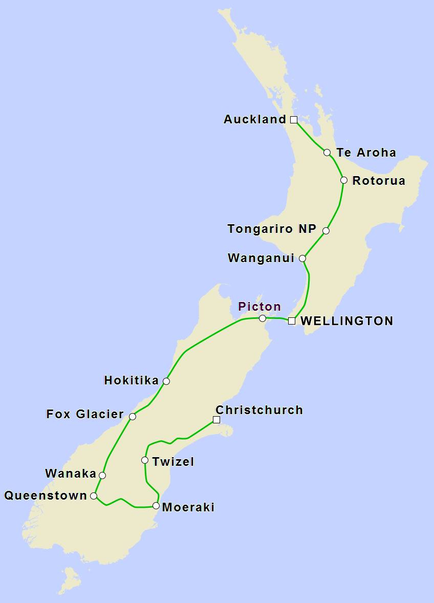 17 Day Cycle Tour of New Zealand